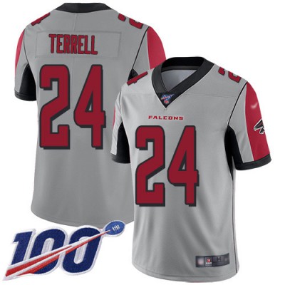 Nike Atlanta Falcons #24 A.J. Terrell Silver Youth Stitched NFL Limited Inverted Legend 100th Season Jersey Youth
